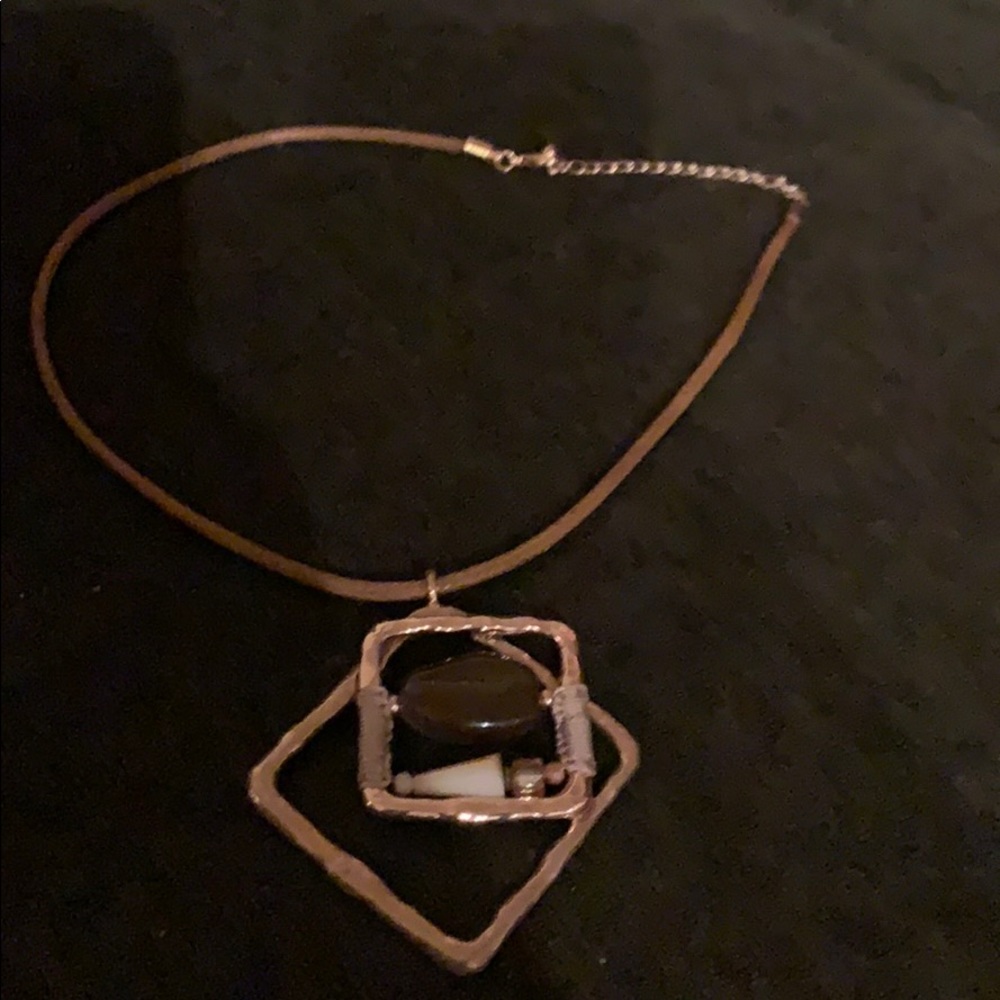 New without tags leather cord necklace